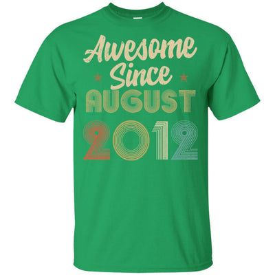 Awesome Since August 2012 Vintage 9th Birthday Gifts Youth-Youth Shirt-Youth T-Shirt-Irish Green