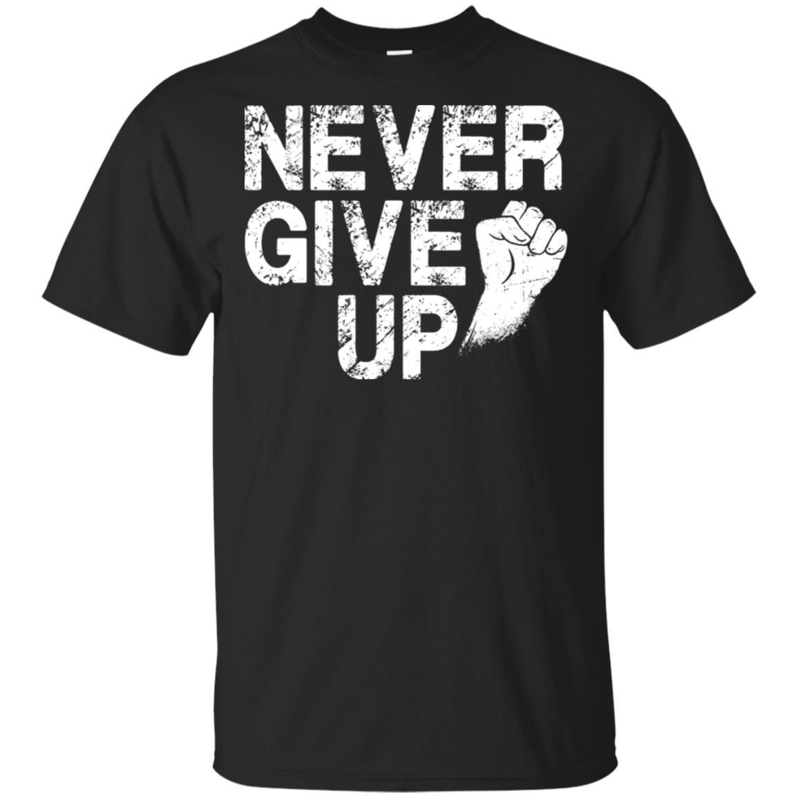 Never Give Up Motivational Soccer Football-T-Shirt & Hoodie-Classic T-Shirt-Black