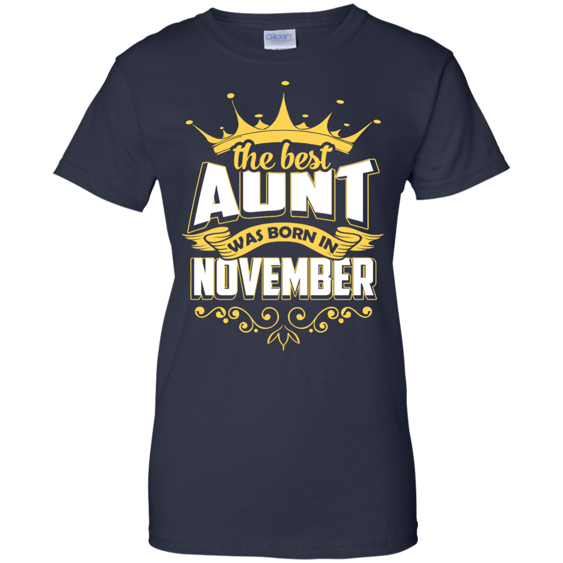 The Best Aunt Was Born In November-T-Shirt & Hoodie-Women's T-Shirt-Navy