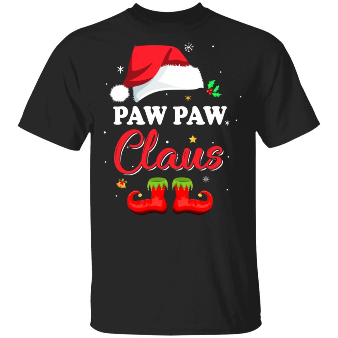 Santa Paw Paw Claus Matching Family Pajamas Christmas Gifts-T-Shirt & Sweatshirt-Classic T-Shirt-Black