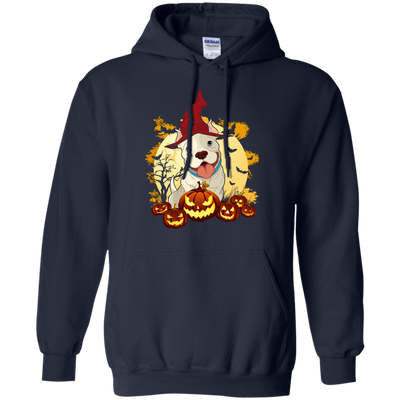 Pitbull Halloween Pumpkin-T-Shirt & Hoodie-Pullover Hoodie-Navy