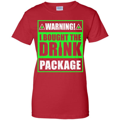 Warning I Bought The Drink Package St Patricks Day-T-Shirt & Hoodie-Women's T-Shirt-Red