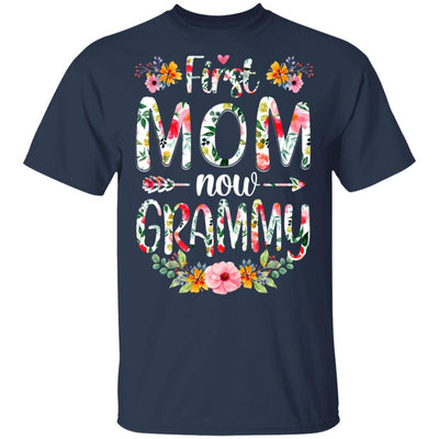 First Mom Now Grammy Funny New Grammy Mother's Day Gifts-T-Shirt & Hoodie-Classic T-Shirt-Navy
