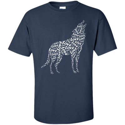 I Love Wolf-T-Shirt & Hoodie-Classic T-Shirt-Navy
