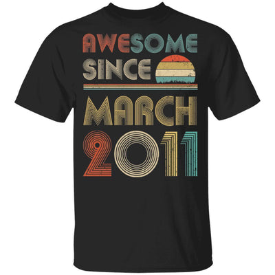 Awesome Since March 2011 Vintage 10th Birthday Gifts Youth-Youth Shirt-Youth T-Shirt-Black