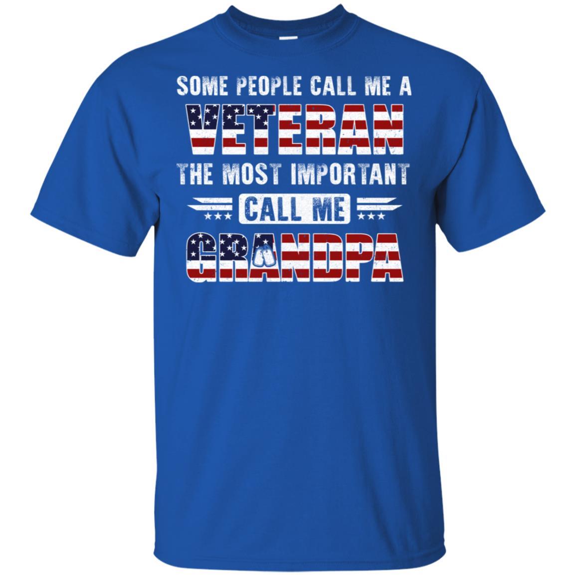 Some People Call Me A Veteran Grandpa Fathers Day Gifts-T-Shirt & Hoodie-Classic T-Shirt-Royal