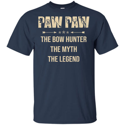 PawPaw The Bow Hunter The Myth The Legend Funny Hunting-T-Shirt & Hoodie-Classic T-Shirt-Navy