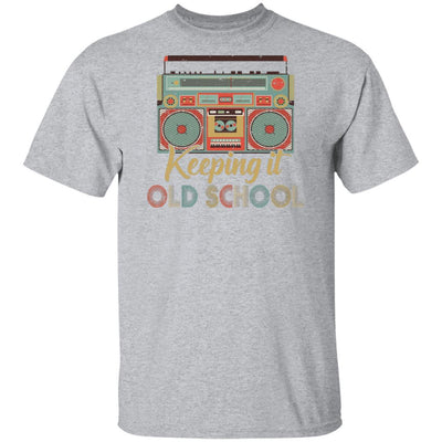 Keeping It Old School Retro Vintage Music 80s 90s-T-Shirt & Hoodie-Classic T-Shirt-Sport Grey