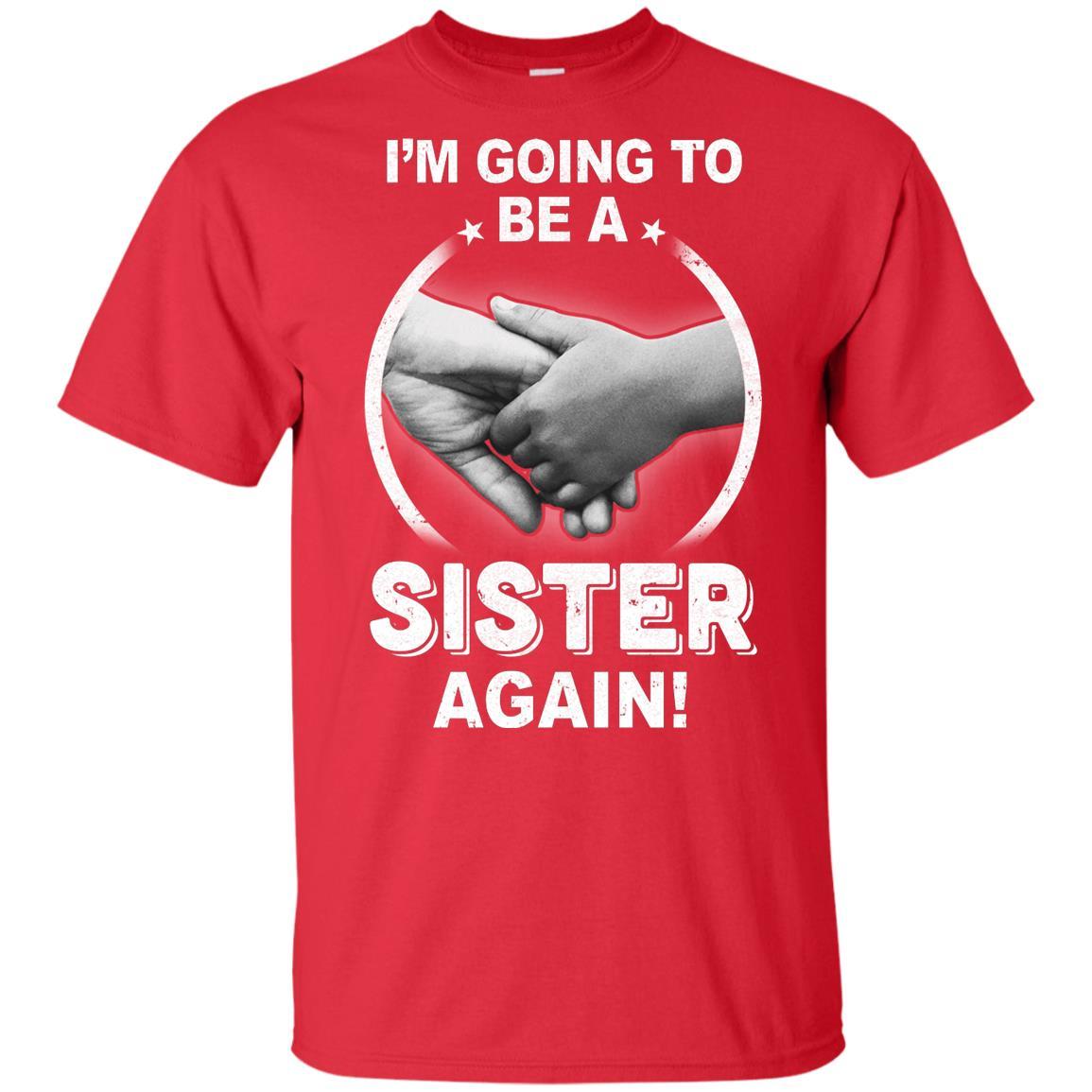 I'm Going To Be A Sister Again New Sister Youth-Youth Shirt-Youth T-Shirt-Red