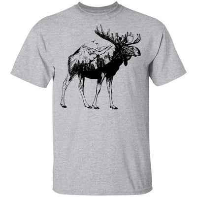 Moose Sighting Forest Funny Minnesota State-T-Shirt & Hoodie-Classic T-Shirt-Sport Grey
