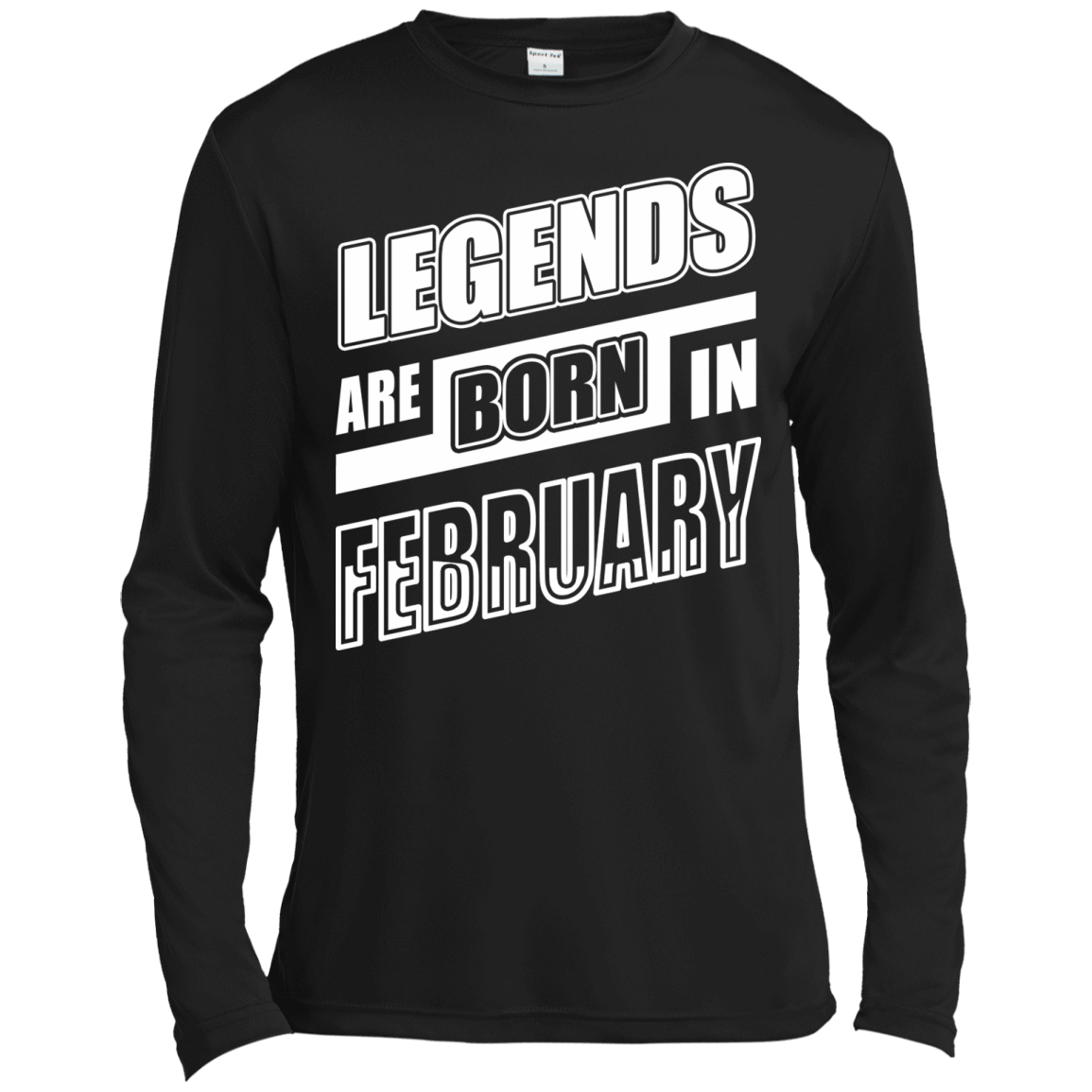Legends are born in FEBRUARY-T-Shirt & Hoodie-Long Sleeve T-Shirt-Black