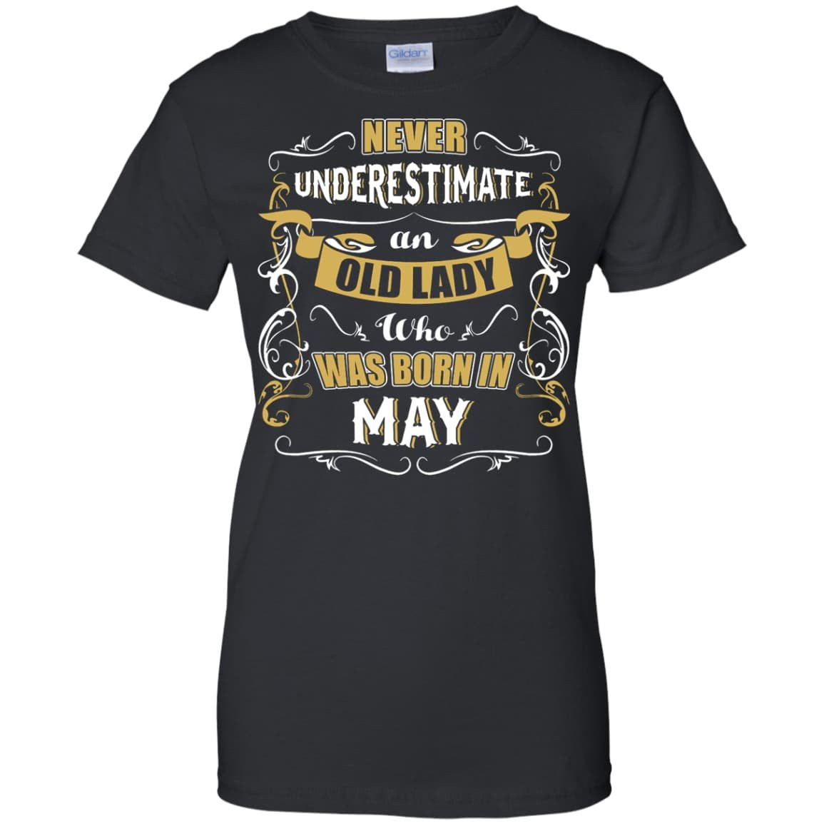 An Old Lady Who Was Born In May-T-Shirt & Hoodie-Women's T-Shirt-Black