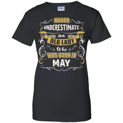 An Old Lady Who Was Born In May-T-Shirt & Hoodie-Women's T-Shirt-Black