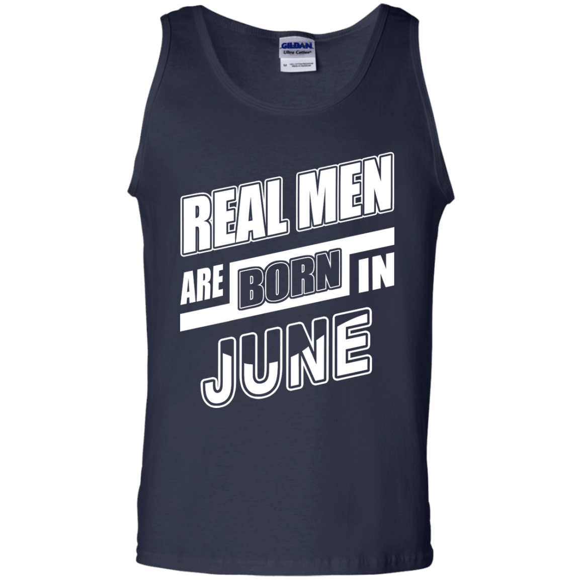 Real Men Are Born In June-T-Shirt & Hoodie-Unisex Tank-Navy