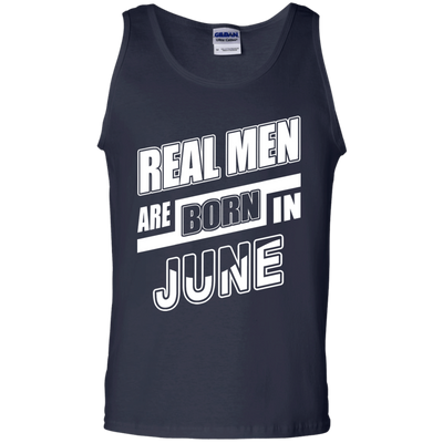 Real Men Are Born In June-T-Shirt & Hoodie-Unisex Tank-Navy