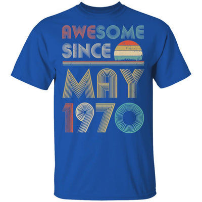 Awesome Since May 1970 Vintage 51th Birthday Gifts-T-Shirt & Hoodie-Classic T-Shirt-Royal