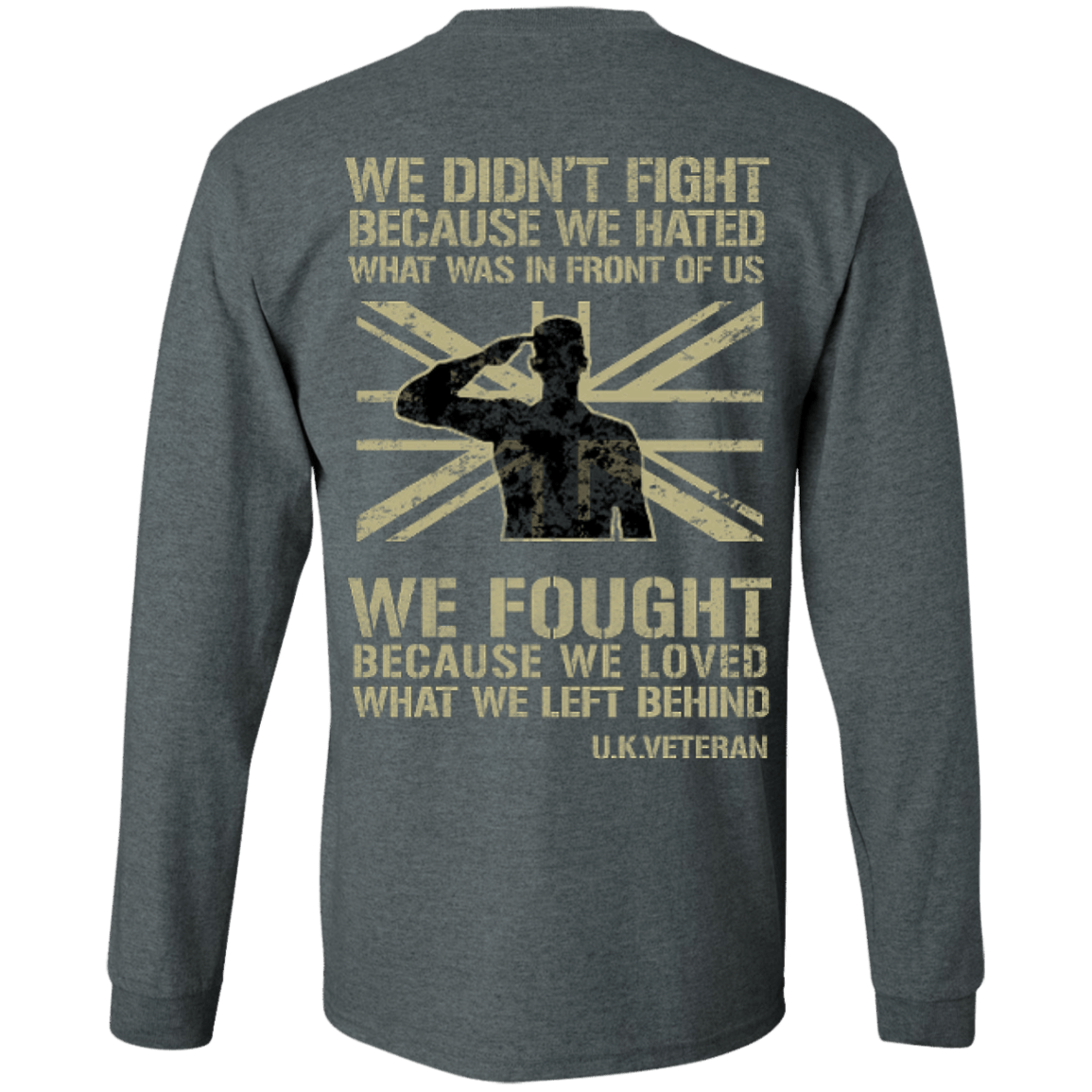 UK Veteran Affairs-T-Shirt & Hoodie-Long Sleeve T-Shirt-Dark Heather