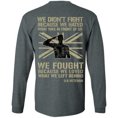 UK Veteran Affairs-T-Shirt & Hoodie-Long Sleeve T-Shirt-Dark Heather