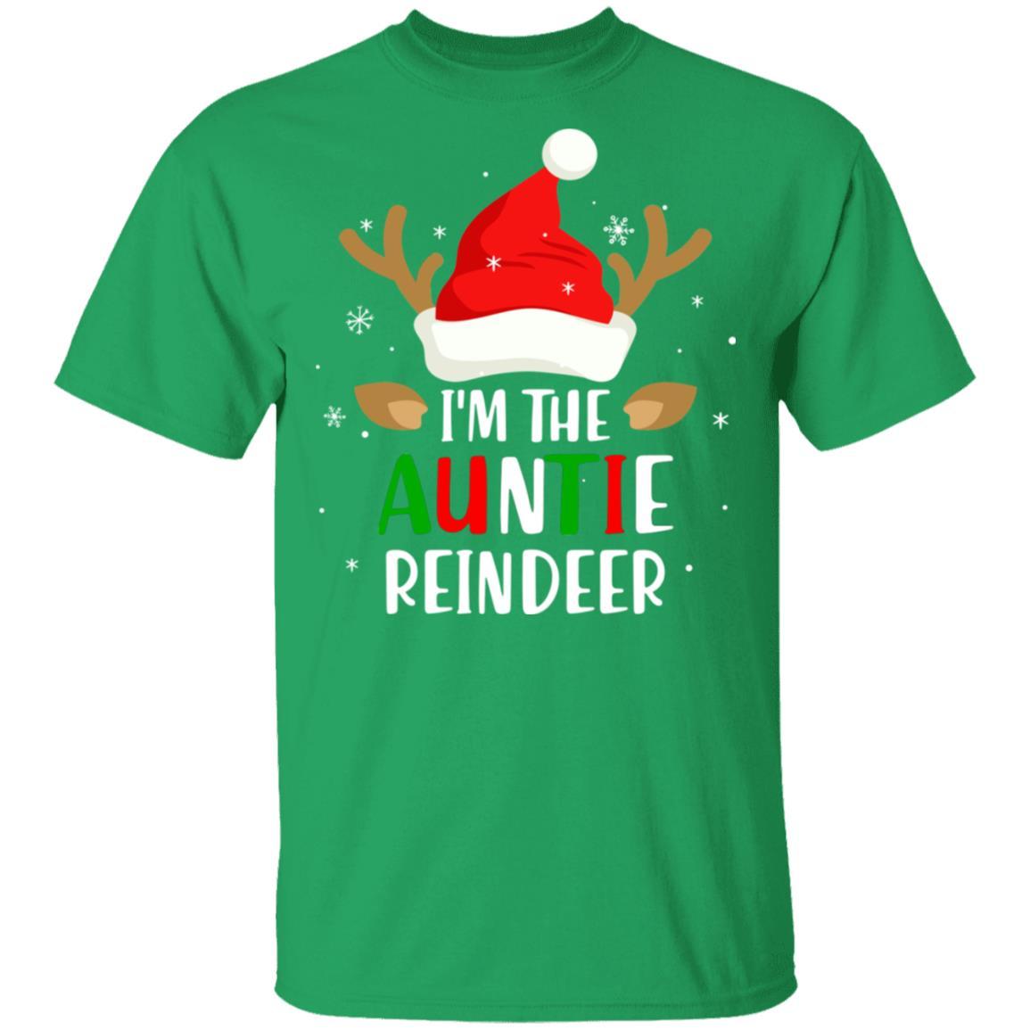I'm The Auntie Reindeer Matching Family Christmas-T-Shirt & Sweatshirt-Classic T-Shirt-Irish Green