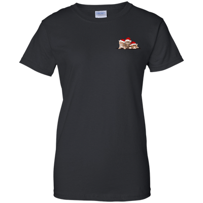 Kitten In A Pocket Cute Cat Christmas-T-Shirt & Hoodie-Women's T-Shirt-Black