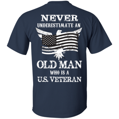 Never Undetimate US veteran-T-Shirt & Hoodie-Classic T-Shirt-Navy