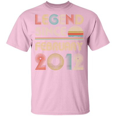Legend Since February 2012 Vintage 9th Birthday Gifts Youth-Youth Shirt-Youth T-Shirt-Light Pink