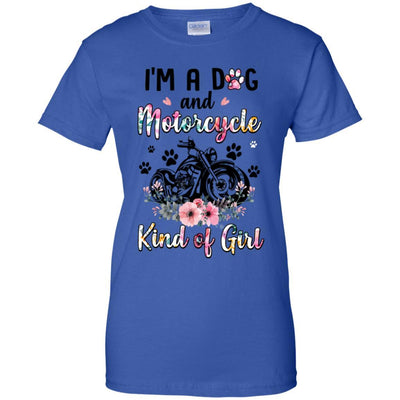 I'm A Dog And Motorcycle Kind Of Girl-T-Shirt & Tank Top-Women's T-Shirt-Royal