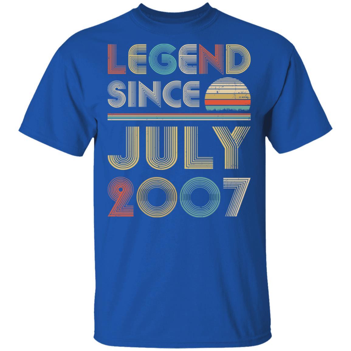 Legend Since July 2007 Vintage 14th Birthday Gifts-T-Shirt & Hoodie-Classic T-Shirt-Royal