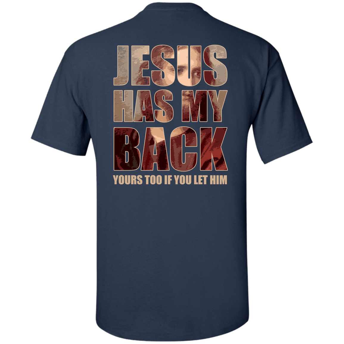 Jesus Has My Back-T-Shirt & Hoodie-Classic T-Shirt-Navy