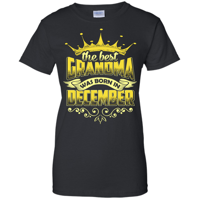 The Best Grandma Was Born In December-T-Shirt & Hoodie-Women's T-Shirt-Black
