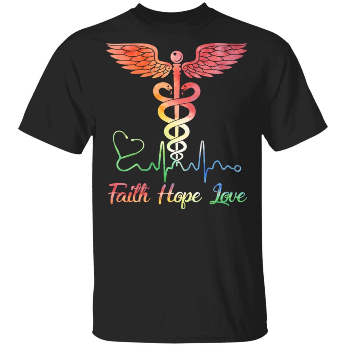 Faith Hope Love Nurse Medical Assistant Quarantine-T-Shirt & Tank Top-Classic T-Shirt-Black