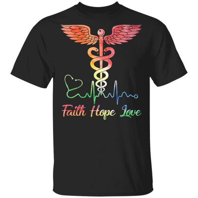 Faith Hope Love Nurse Medical Assistant Quarantine-T-Shirt & Tank Top-Classic T-Shirt-Black