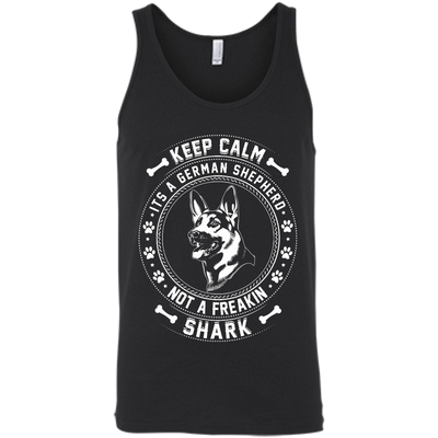 Keep Calm It's A German Shepherd Not A Freaking Shark-T-Shirt & Hoodie-Unisex Tank-Black