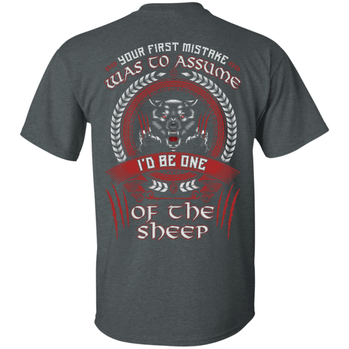I'd Be One Of The Sheep Wolf Of Odin-T-Shirt & Hoodie-Classic T-Shirt-Dark Heather
