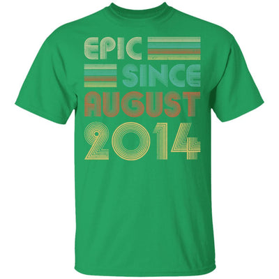 Epic Since August 2014 Vintage 7th Birthday Gifts Youth-Youth Shirt-Youth T-Shirt-Irish Green