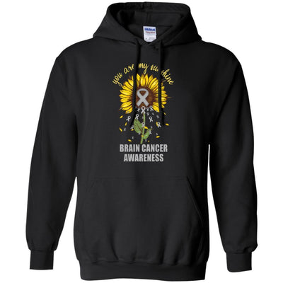 You Are My Sunshine Brain Cancer Awareness-T-Shirt & Hoodie-Pullover Hoodie-Black