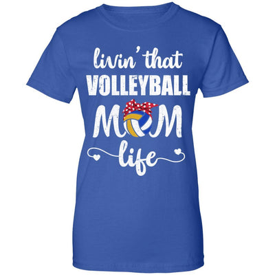 Living That Volleyball Mom Life Mothers Day Gifts-T-Shirt & Tank Top-Women's T-Shirt-Royal