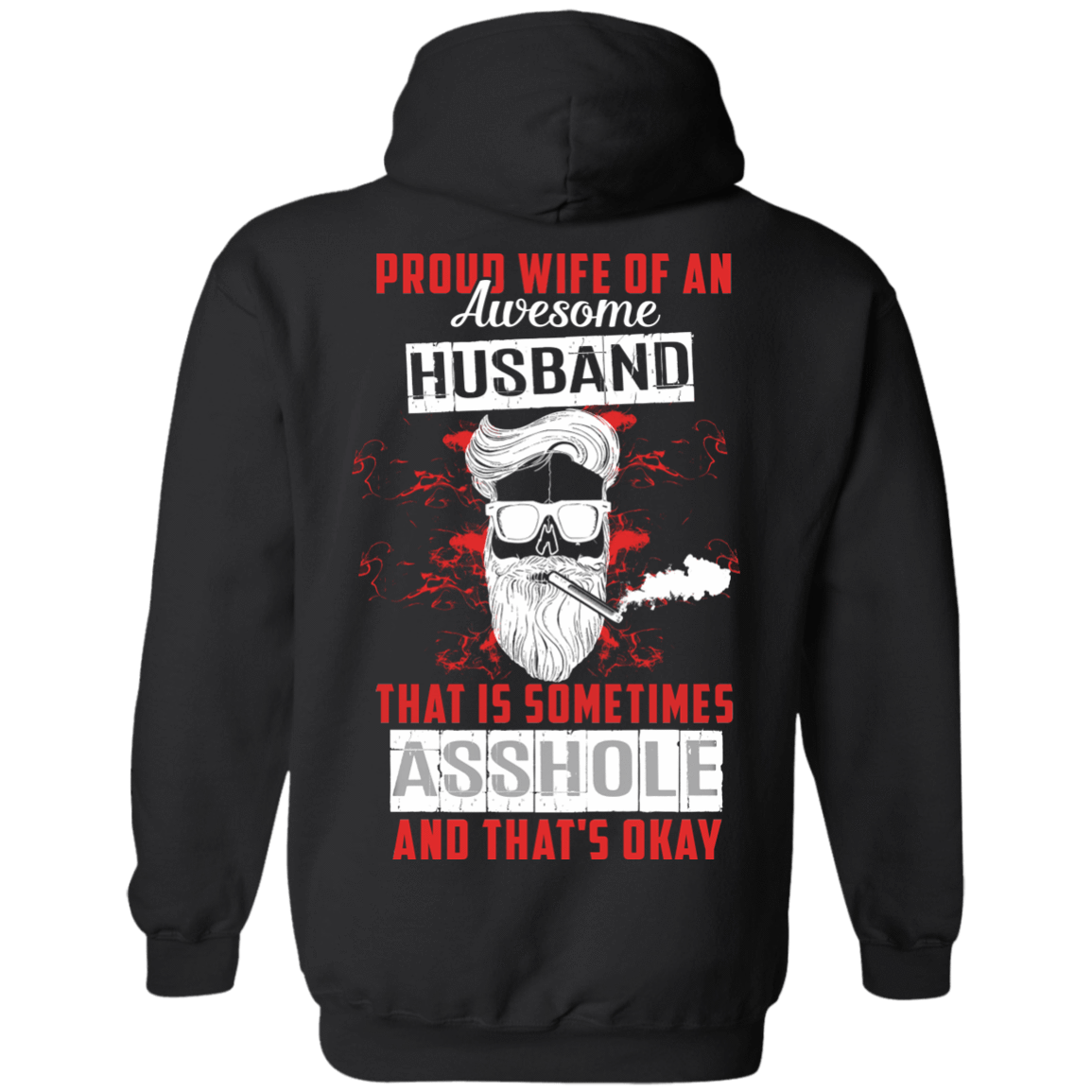 Proud Wife Of An Awesome Husband-T-Shirt & Hoodie-Pullover Hoodie-Black