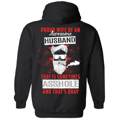 Proud Wife Of An Awesome Husband-T-Shirt & Hoodie-Pullover Hoodie-Black