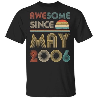 Awesome Since May 2006 Vintage 15th Birthday Gifts-T-Shirt & Hoodie-Classic T-Shirt-Black
