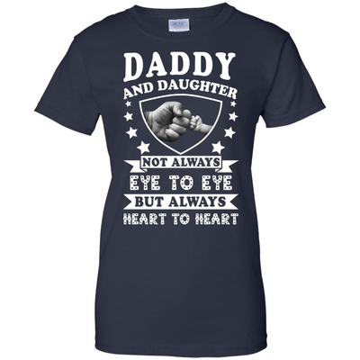 Daddy And Daughter Not Always Eye To Eye-T-Shirt & Hoodie-Women's T-Shirt-Navy