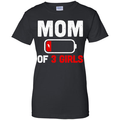 Funny Mom Of 3 Girls Mothers Day Gifts-T-Shirt & Hoodie-Women's T-Shirt-Black