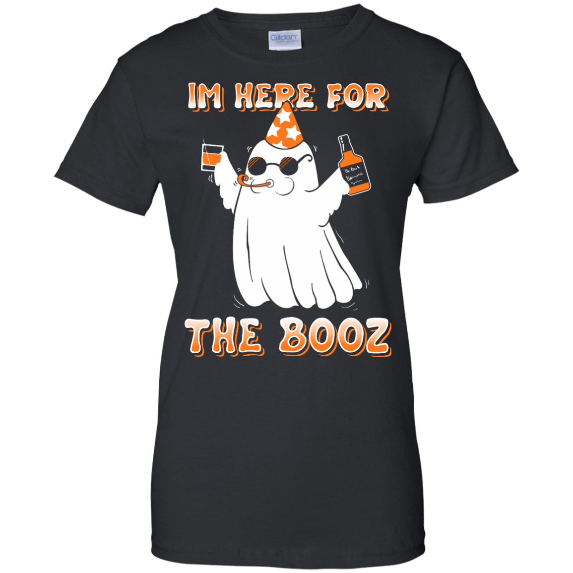 I'm Here For The Booz Halloween-T-Shirt & Hoodie-Women's T-Shirt-Black