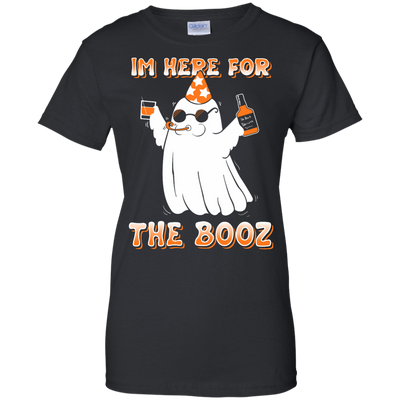 I'm Here For The Booz Halloween-T-Shirt & Hoodie-Women's T-Shirt-Black