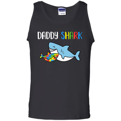 Daddy Shark Support Autism Awareness For Child-T-Shirt & Hoodie-Unisex Tank-Black