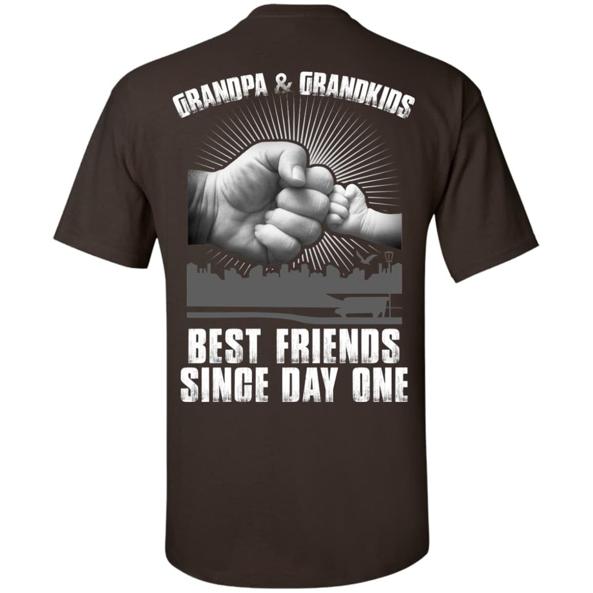 Grandpa And Grandkids Best Friends Single Day One-T-Shirt & Hoodie-Classic T-Shirt-Dark Chocolate