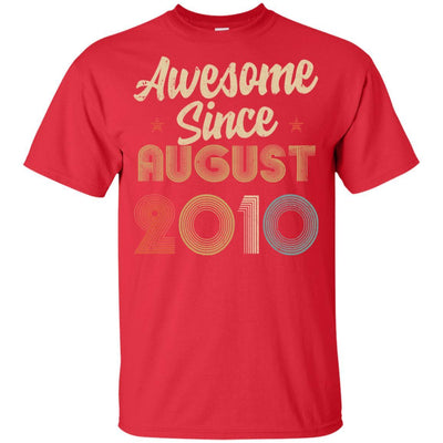 Awesome Since August 2010 Vintage 11th Birthday Gifts Youth-Youth Shirt-Youth T-Shirt-Red