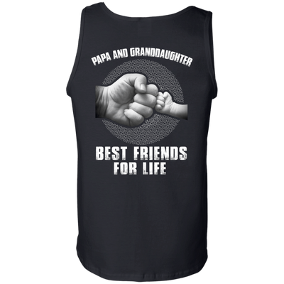 Papa And Granddaughter Best Friends For Life-T-Shirt & Hoodie-Unisex Tank-Black
