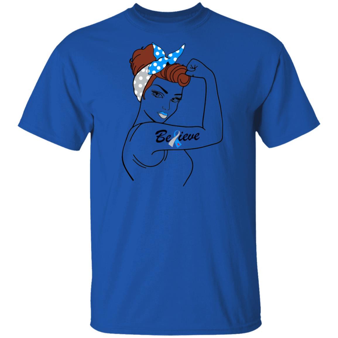 Support Diabetes Awareness Warrior Believe-T-Shirt & Hoodie-Classic T-Shirt-Royal