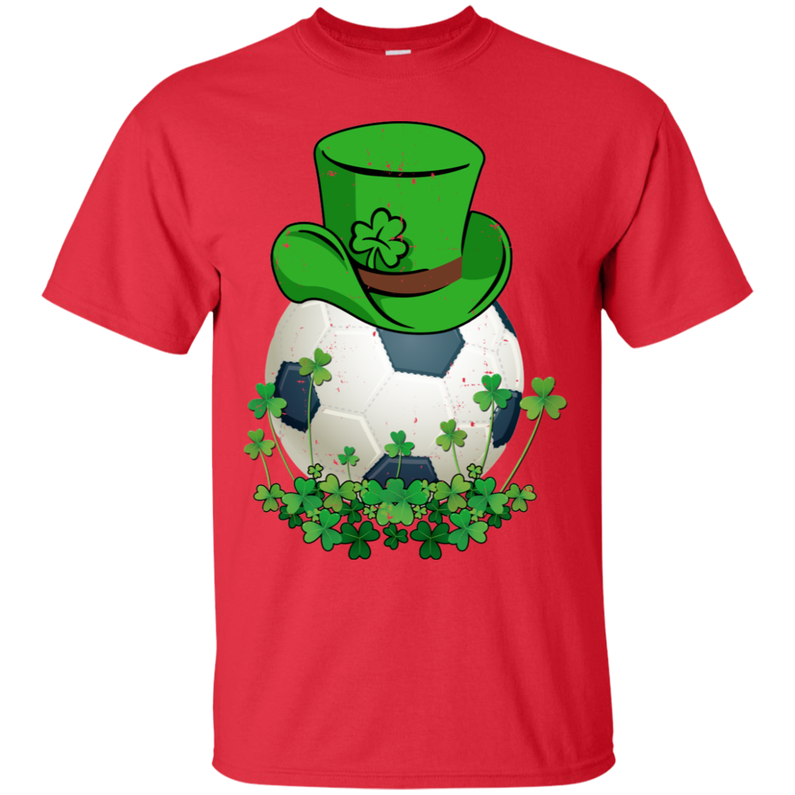 Shamrock Soccer Leprechaun St Patricks Day-T-Shirt & Hoodie-Classic T-Shirt-Red